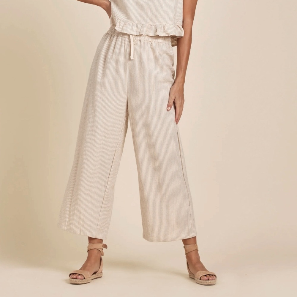 Rylee + Cru striped linen pants!